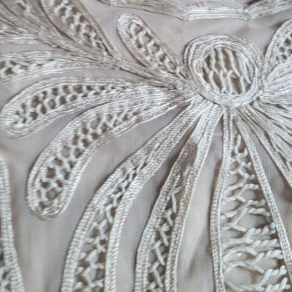 Sundance Soutache Classic Champagne Shift Sheath Dress Medium - Picture 4 of 9